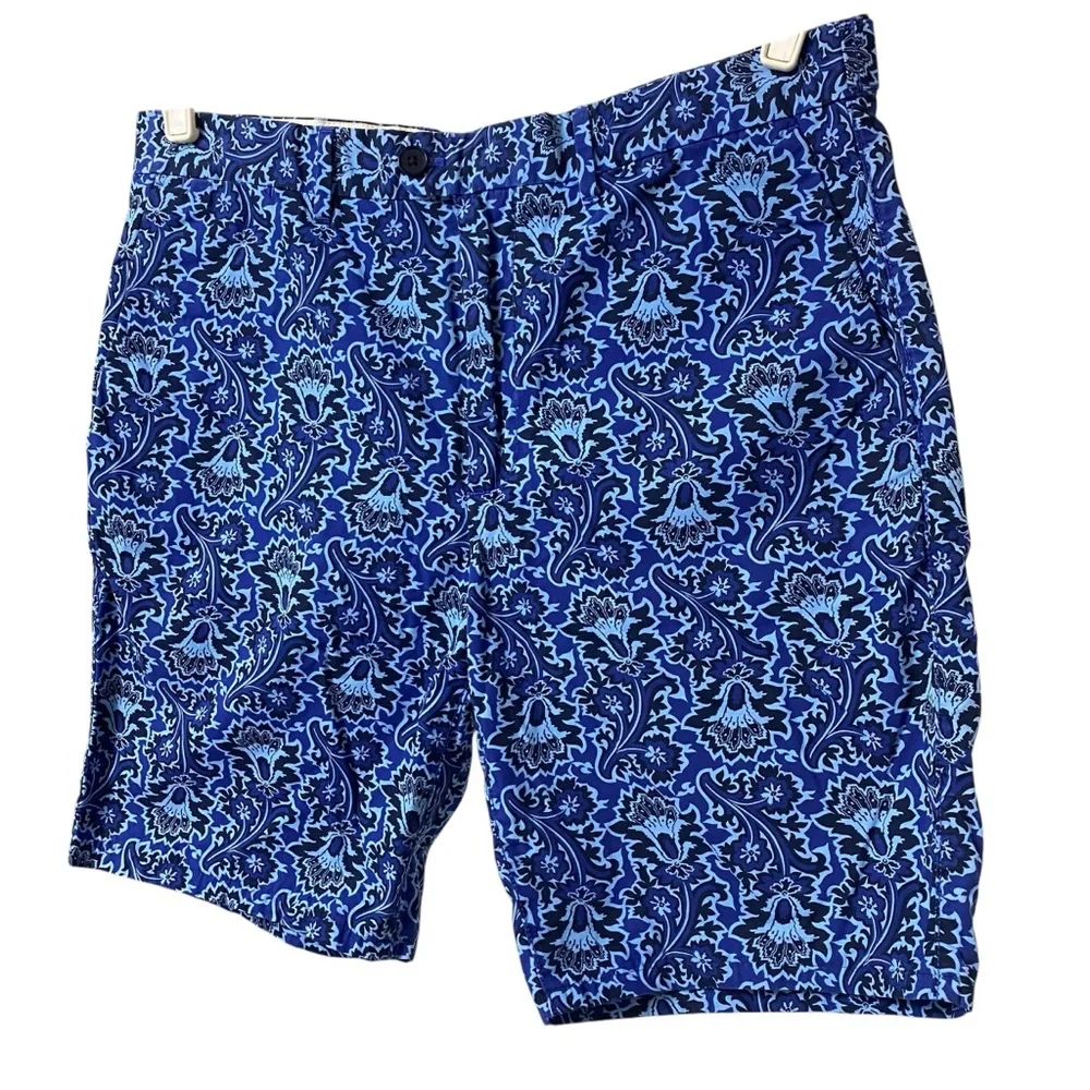Banana Republic Milly Men’s blue paisley print summer vacation shorts size 34